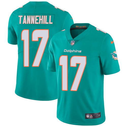 Nike Dolphins #17 Ryan Tannehill Aqua Green Team Color Men's Stitched NFL Vapor Untouchable Limited Jersey - Click Image to Close